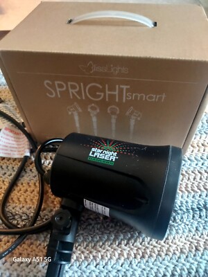BlissLights Spright smart Indoor/Outdoor Laser Projector Green, Projector Only 