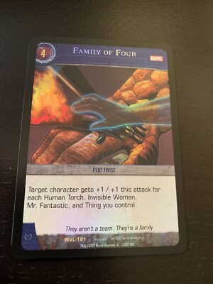 VS System MVL-191 Family Of Four FOIL Plot Twist Marvel Legends Fantastic Four