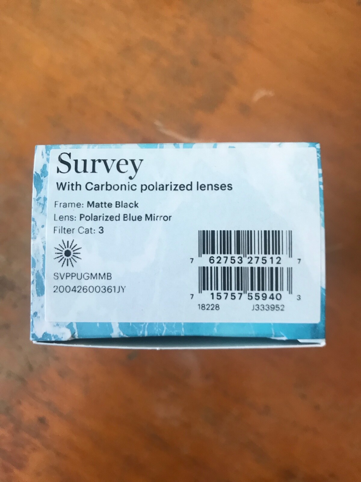 Smith Survey Sunglasses - Matte Black with Polarized Blue Mirror Lenses and Case