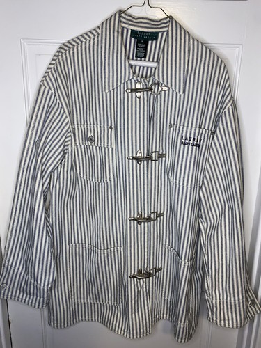 80s90s Polo ワーデン・ジャケット チェンジ・ボタン　一点物 80s90s Polo ワーデン・ジャケット チェンジ・ボタン 一点物