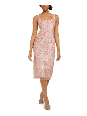 

ADRIANNA PAPELL Женское розовое коктейльное платье без рукавов длиной ниже колена, Розовый