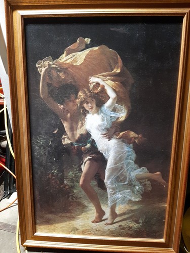 1880 The Storm by Pierre Auguste Cot Framed & Lighted Giclee