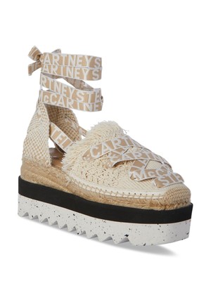 

STELLAMCCARTNEY Женские Бежевые Туфли на Платформе 2-1/2 Sawtooth Gaia На Танкетке, Бежевый, 810054E00029