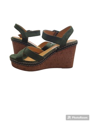 Sandalias altas casuales para mujer, Color Verde, Talla 40