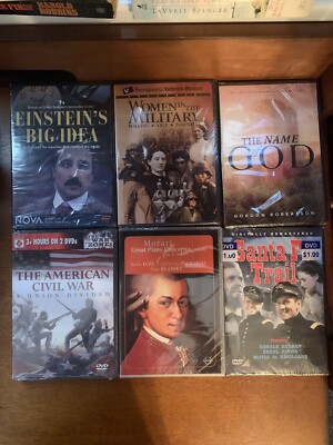 DVD Lot Of 6, Sealed (documentaries/classics) Some Rare Please Read Description.