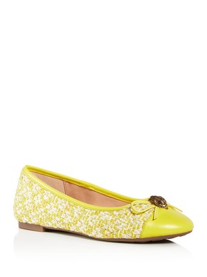 

KURT GEIGER Женские желтые тканые балетки Esme с круглым носком без шнуровки, 7 м, Желтый, 2625293609