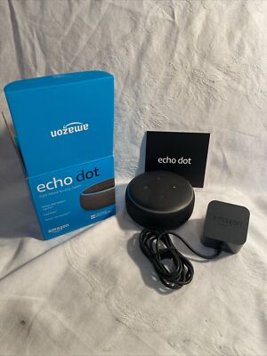 Amazon Echo Dot 3rd Generation Smart Speaker Charcoal Opened box By Grandpa