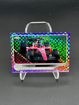 2022 Topps Chrome Formula 1 F1 Carlos Sainz Purple Checker Falg 139/199#31 NAN