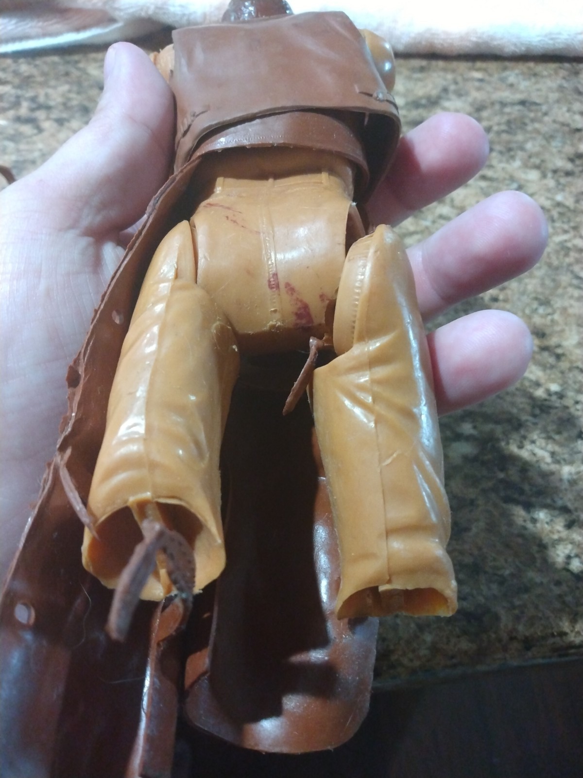 Johnny West Cowboy Western Action Figure Vintage Marx 1965 Damaged Parts Hat