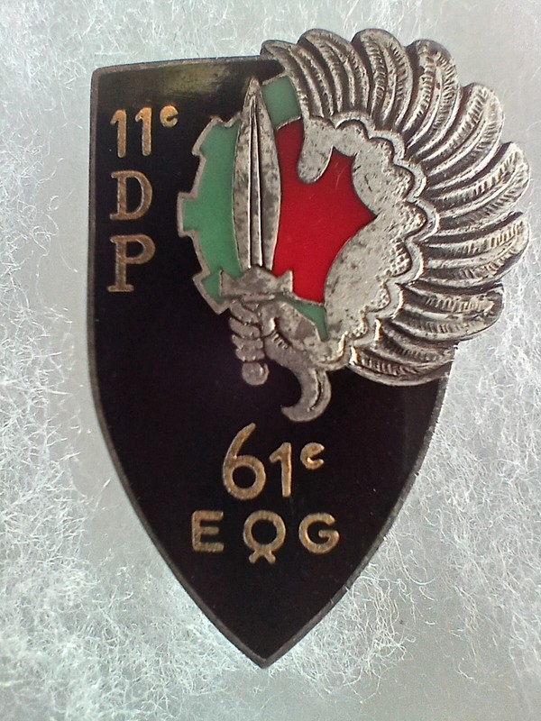 Insigne Parachutistes  - Para 006 - 61Â° Escadron De Quartier GÃ©NÃ©Ral - 11Â° D. P.