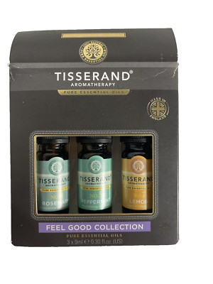 TISSERAND  PURE ESSENTIAL OILS  FEEL GOOD COLLECTION   3 X .30 oz.