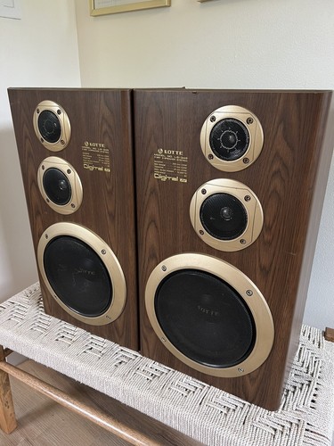 🍊Vintage Lotte 3-Way 3 Speaker System Stereo Speakers | Model LS-345 Digital!