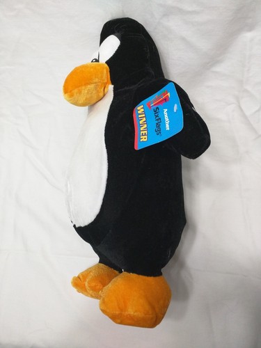 Big Penguin Stuffed Plush Doll Another 6 Six Flags Winner 16 inches New w/ Tag