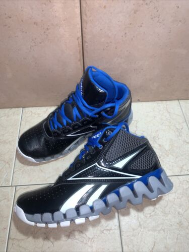 Reebok Zig Tech High Top Black Blue SIZE 5 US Basketball Reebok Zig Tech High Top Black Blue SIZE 5 US Basketball