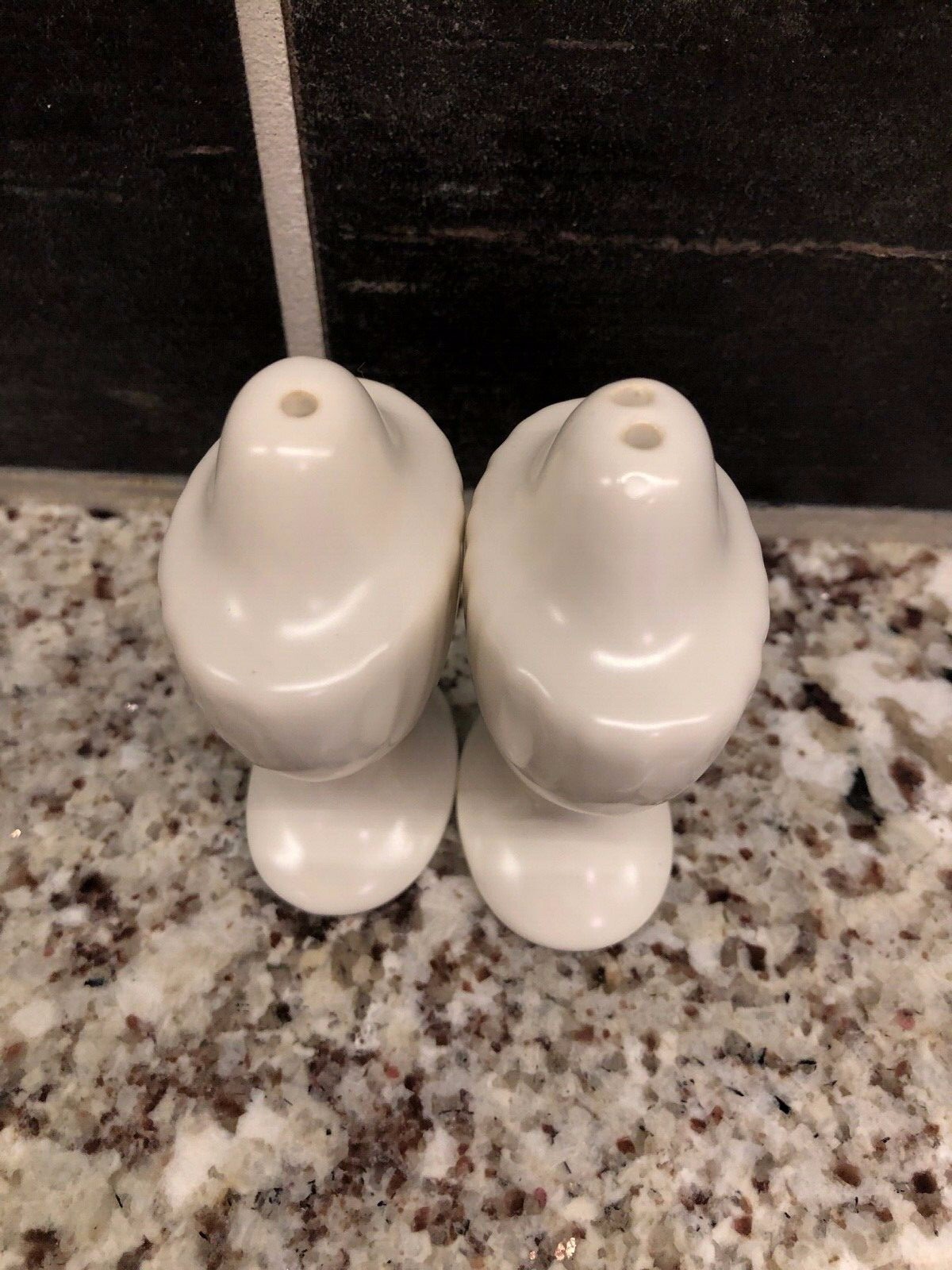 Franciscan Coronado Salt and Pepper Shaker Set White Swirl Vintage Tabletop