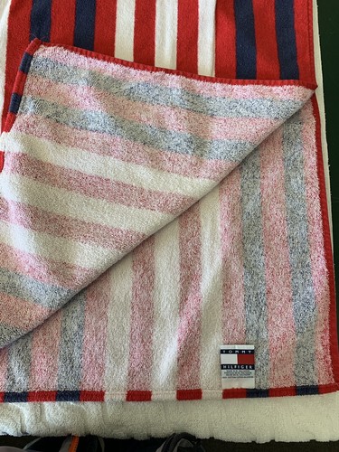 Vintage Tommy Hilfiger Classics Red White & Blue Beach Towel