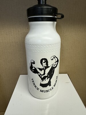 Vintage Venice Muscle Beach Arnold Schwarzenegger Sports Bottle 1980 s Unused