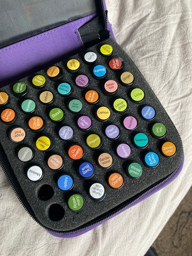 Carry Case Holds 49 Sample Vials Bottles Purple