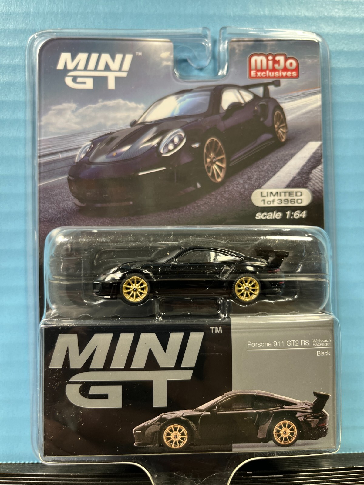 1/64 MINI GT PORSCHE 911 GT2 RS BLACK 1 OF 3960 WEISSACH 1/64 MINI GT PORSCHE 911 GT2 RS BLACK 1 OF 3960 WEISSACH