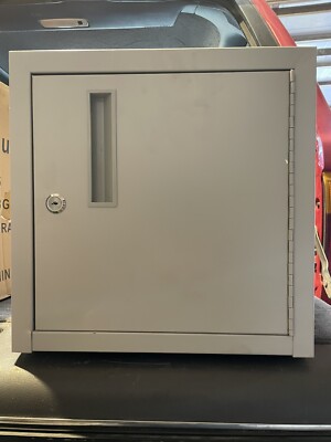 Luxor Steel 8 Tablet Wall or Desk Charging Box Bin with Lockable Door