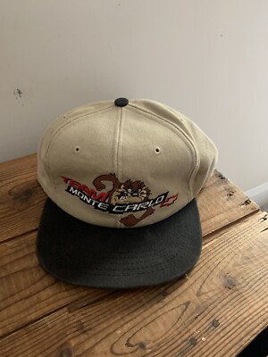 Rare! Vintage Taz Team Monte Carlo NASCAR Thunder Tour Strapback Hat Dead Stock.