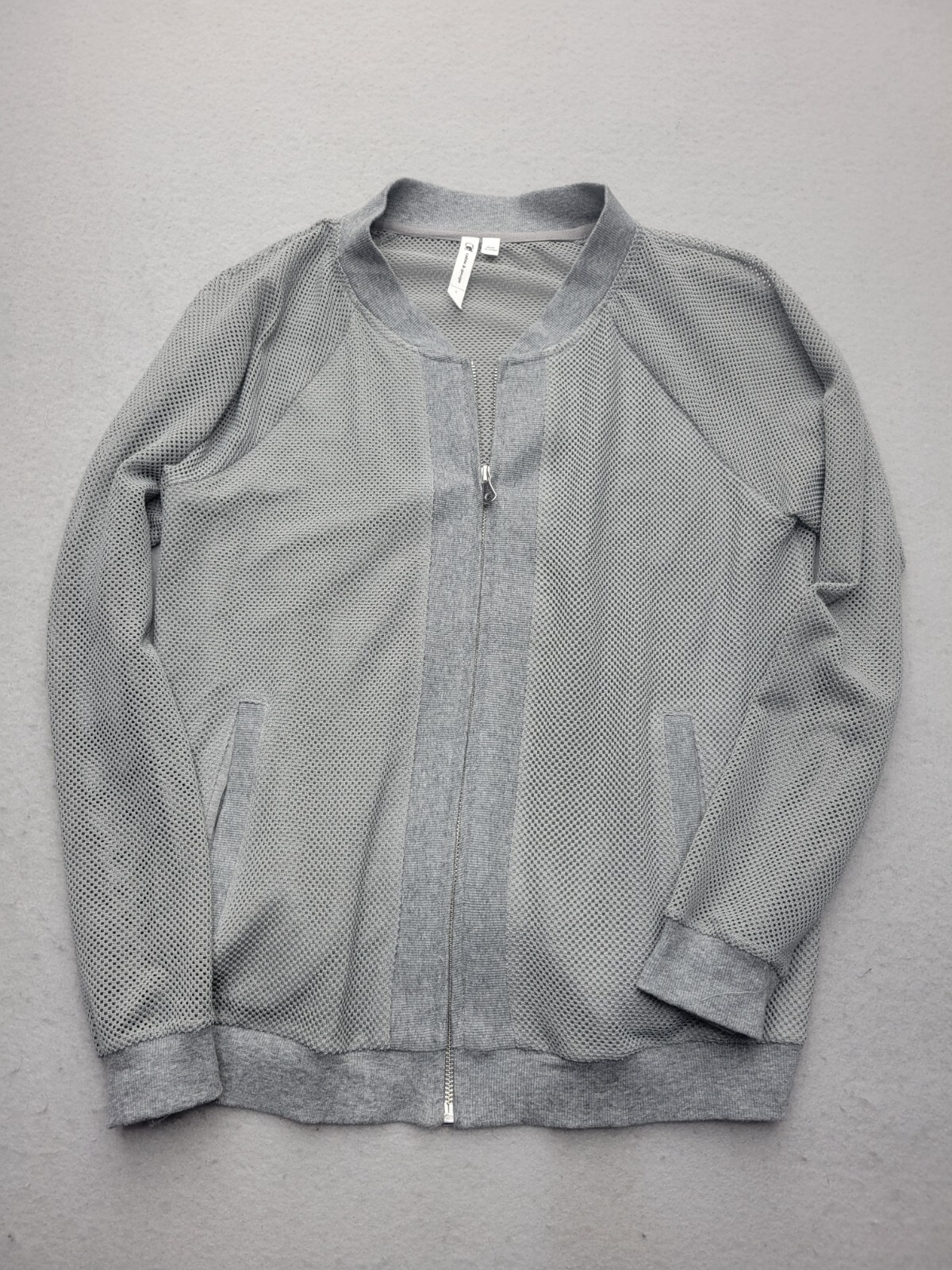 Cable & Gauge Women's Jacket Large Gray Track Short Long Sleeve Pockets