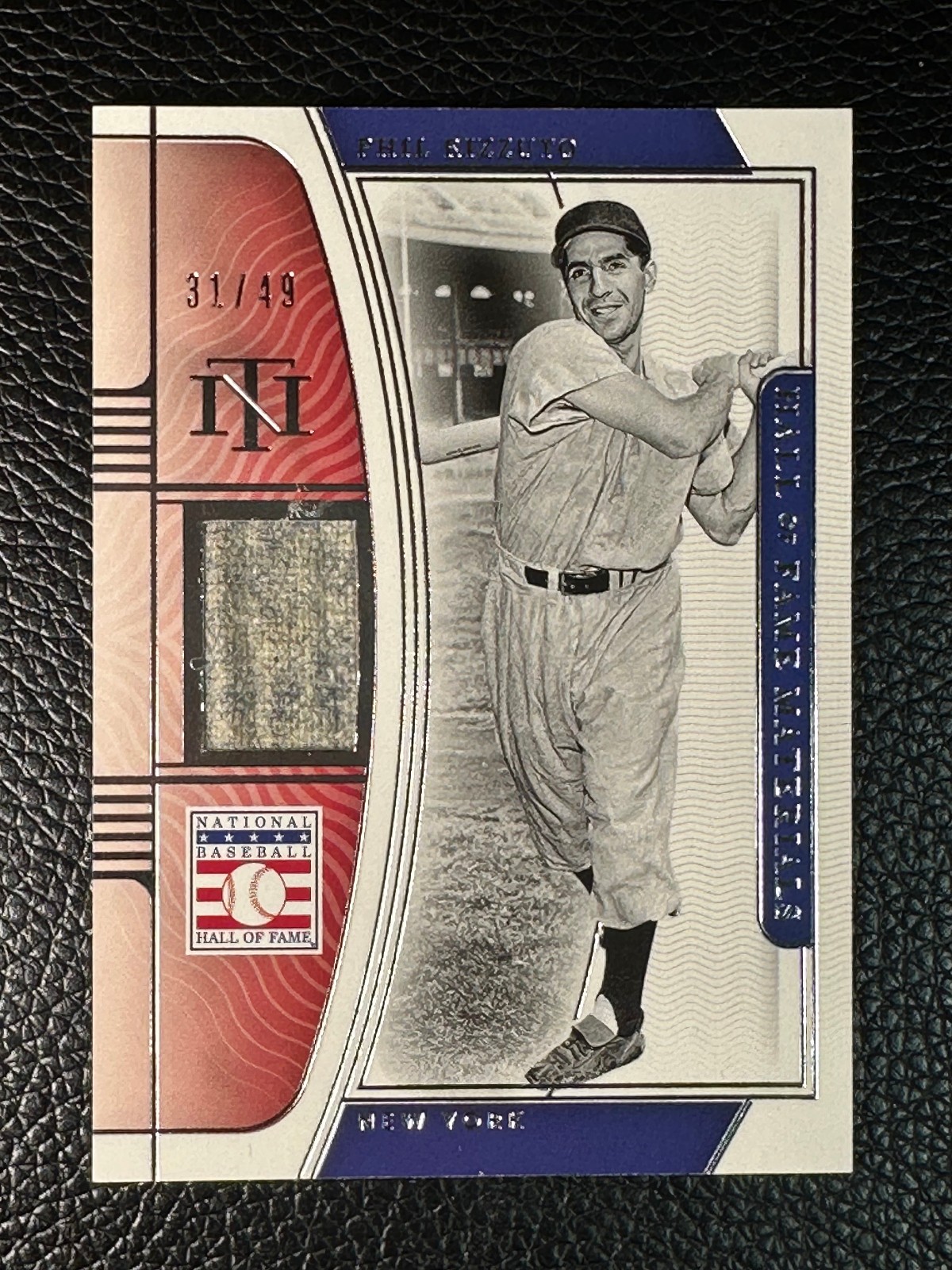 2022 National Treasures Hall Of Fame Phil Rizzuto 31/49 Game Worn Jersey