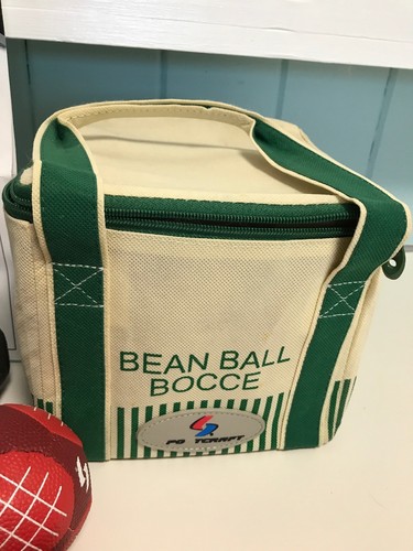 Bean Ball Bocce Ball Set Indoor Outdoor 9 Balls Instruction Case Sportcraft Game