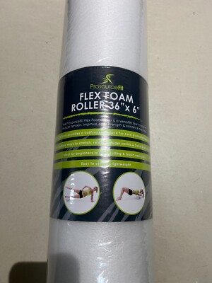 ProsourceFit Flex Foam Long-Full Roller 36 x 6-Inch, White