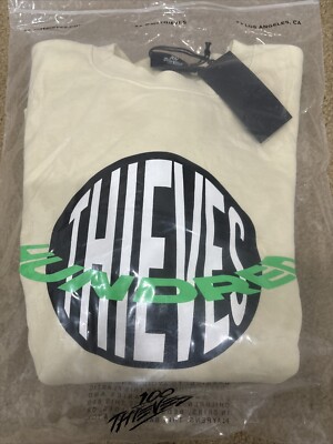 100 Thieves 100CC Crew Neck Bone Color Large!!
