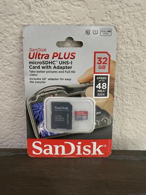 SanDisk Ultra 32GB UHS-I/Class 10 Micro SDHC Memory Card with Adapter-
