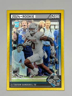 2024 Score Ja'Tavion Sanders Gold Zone Rookie /50