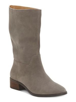 

LUCKY BRAND Женские серые кожаные ботинки Lefara с мягкой подкладкой на блочном каблуке, размер 8,5 м, Серый, LK-LEFARA