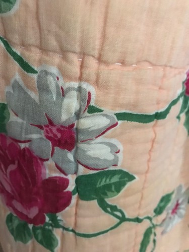 Vintage Crib Quilt Hand Crafted/Vintage Fabrics/Roses 1940’s/Cutter? Or Repair