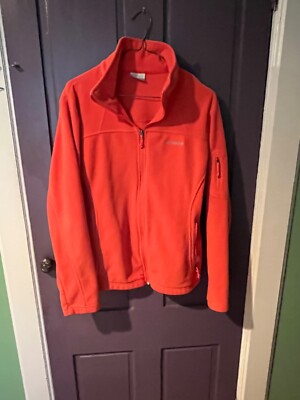New Columbia Benton Spring Full Zip Lg orange fleece jacket. $65 retail