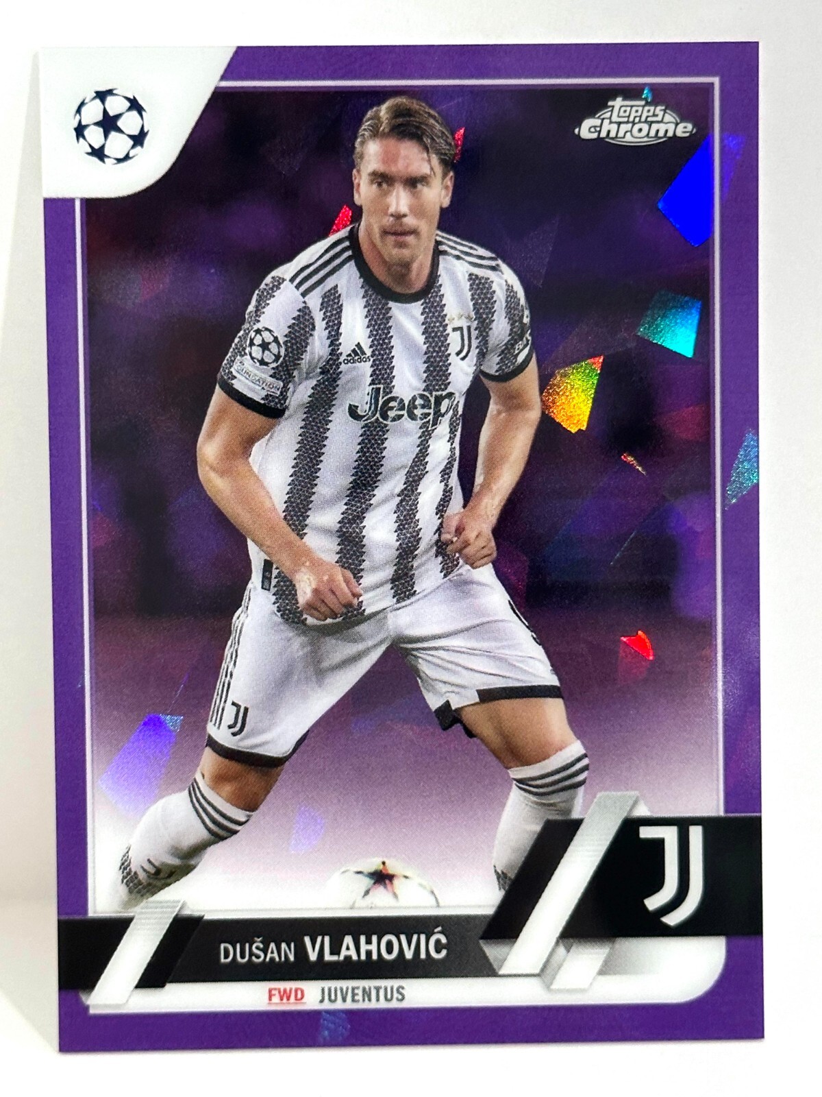 2022-23 Topps Chrome Sapphire UCL Juventus Dusan Vlahovic