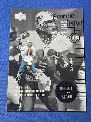 1998 Upper Deck Define the Game Miami Dolphins Football Card #DG1 Dan Marino
