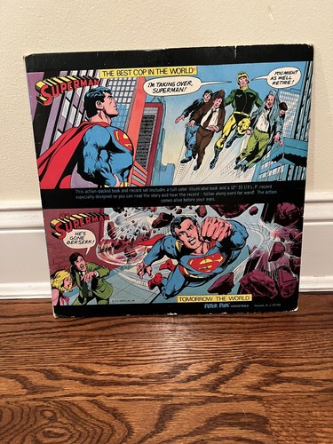 DC comics 1976 Superman 33 1/3 RPM 12&rdquo; Record And Book Set Power Records BR-514