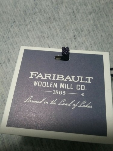 Faribault Mill Pure & Simple Washable 80 % Wool  20 % cottBlanket twin Size Blue