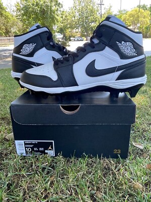 Jordan 1 Mid TD Alpha Menace Black White Panda FJ6805-100 Men's Size 10 New