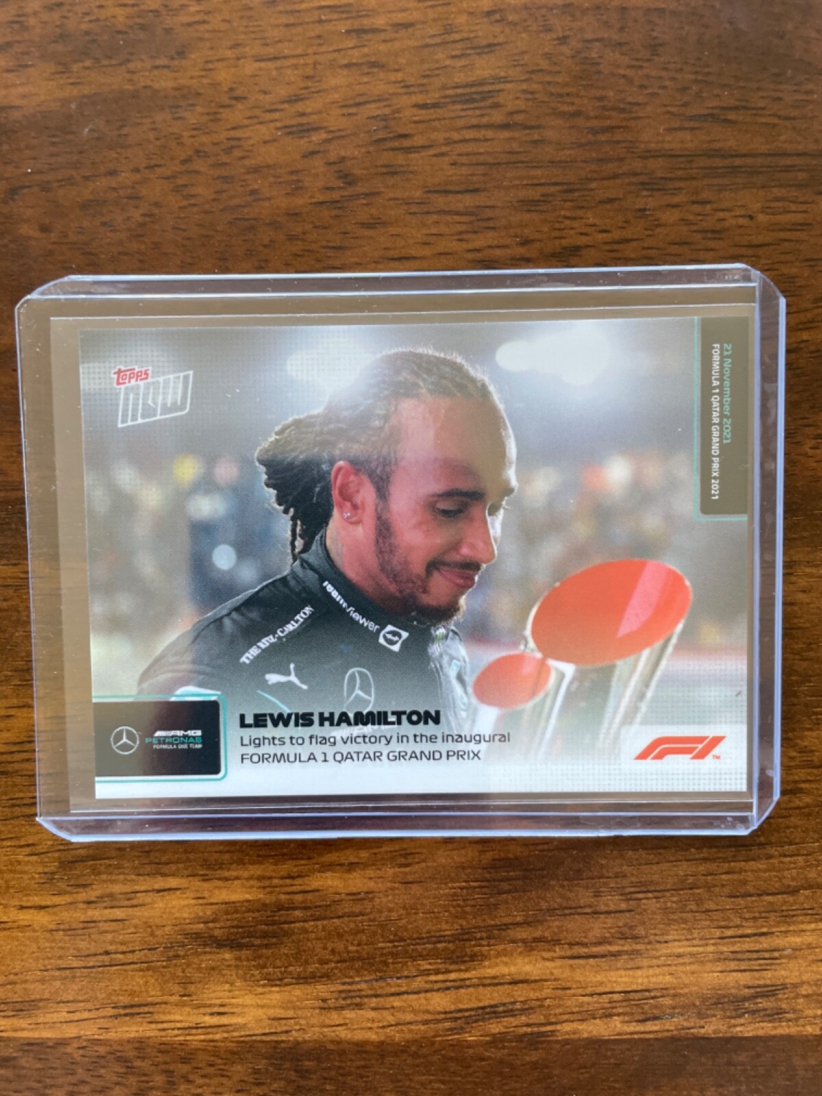 2021 Topps NOW Formula 1 Lewis Hamilton Inaugural Qatar