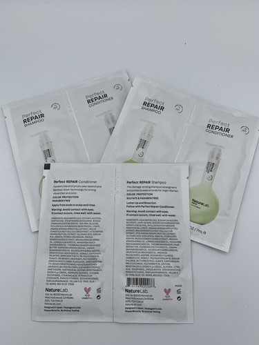 3X Nature Lab Tokyo Perfect Repair Shampoo & conditioner sample set 0.24oz each