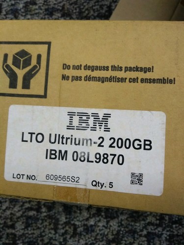 IBM 08L9870 LTO Ultrium 2 200GB Tape Data Cartridge (Lot of 10)