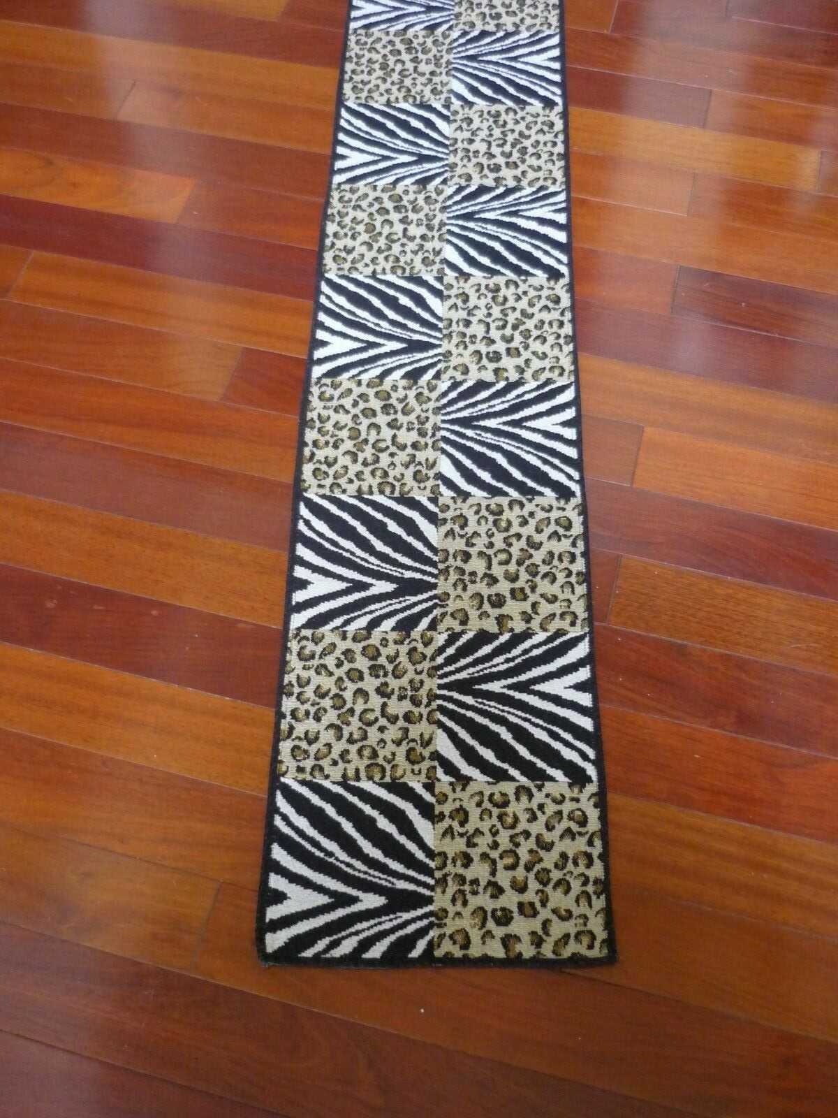 Vintage Leopard & Zebra Design Table Runner Size 12