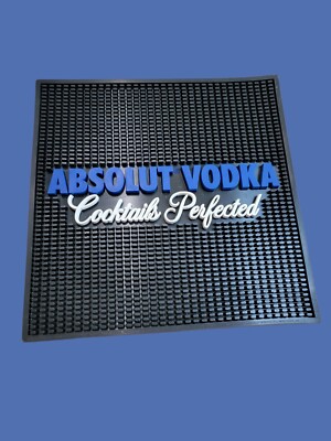 Absolut Vodka Bar Drink & Spill Mat 14'' Square Cocktails Man Cave Den Tiki Bar