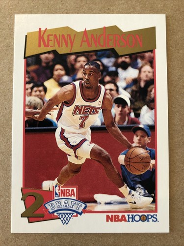 1991-92 NBA Hoops #547 Kenny Anderson RC Rookie Basketball Card. rookie card picture