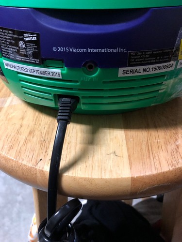 Teenage Mutant Ninja Turtles Boombox FM/AM Radio w/ CD Player AC Adapter Program