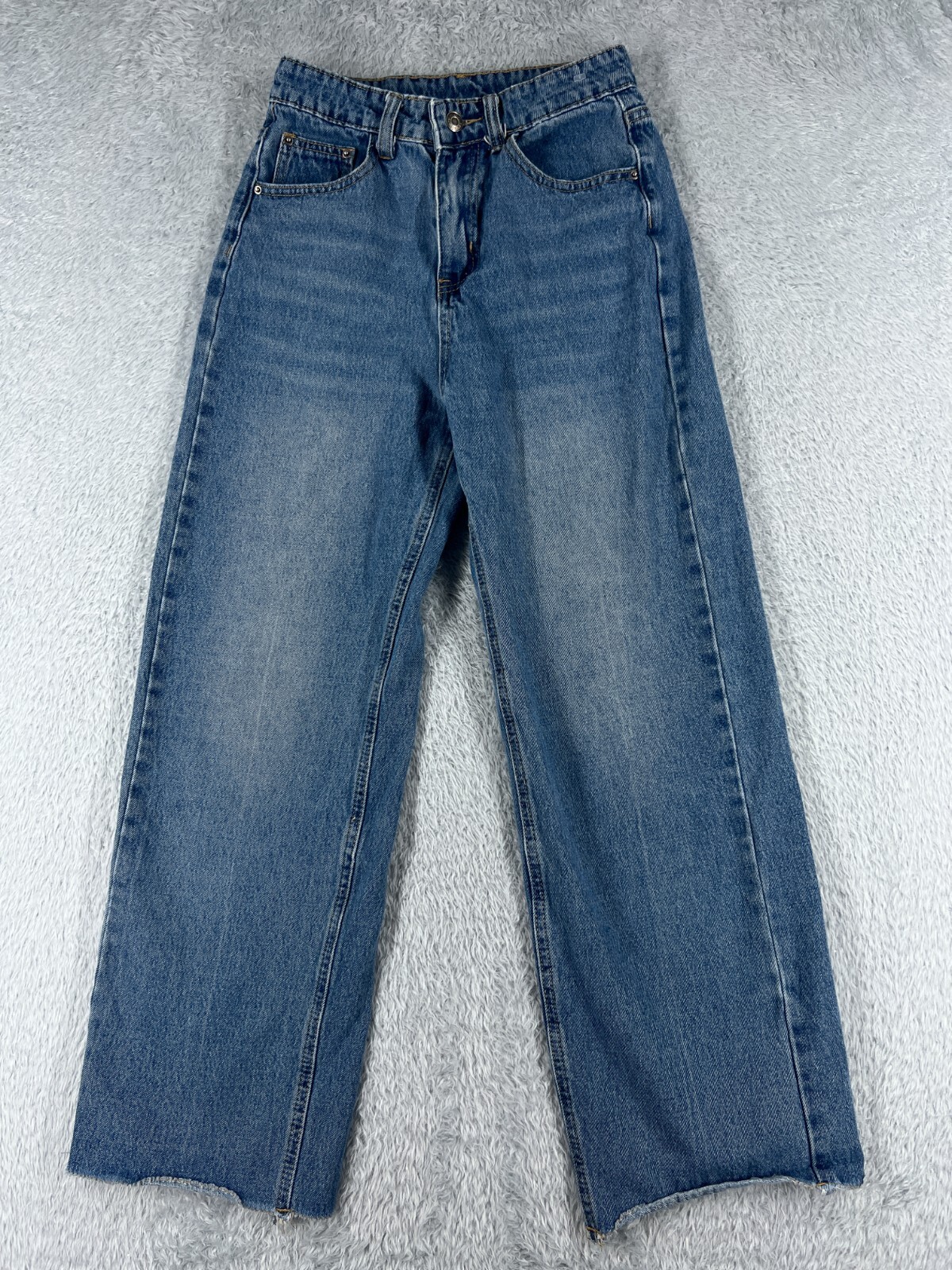 Dazy Pants Womens 24 Blue Denim Jeans Straight Wide Leg