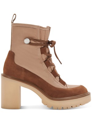 

DOLCE VITA Женские Бежевые Кожаные Походные Ботинки с Пуговицами Celida Toe Block Heel, Бежевый, CELIDA