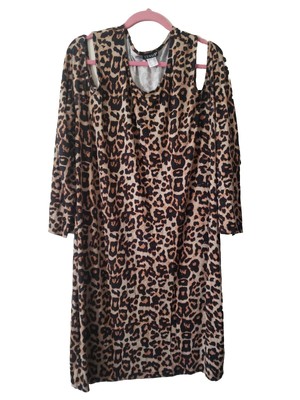 VENUS COLD SHOULDER ANIMAL PRINT DRESS SIZE 3X